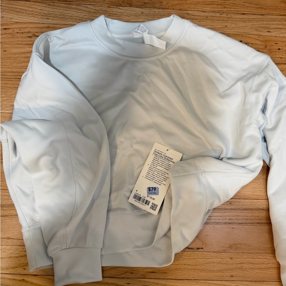 lululemon perfectly oversized crop crew softstreme size 4 LVPR